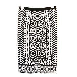 NWOT Jealous Tomato Black & White Pencil Skirt SzS